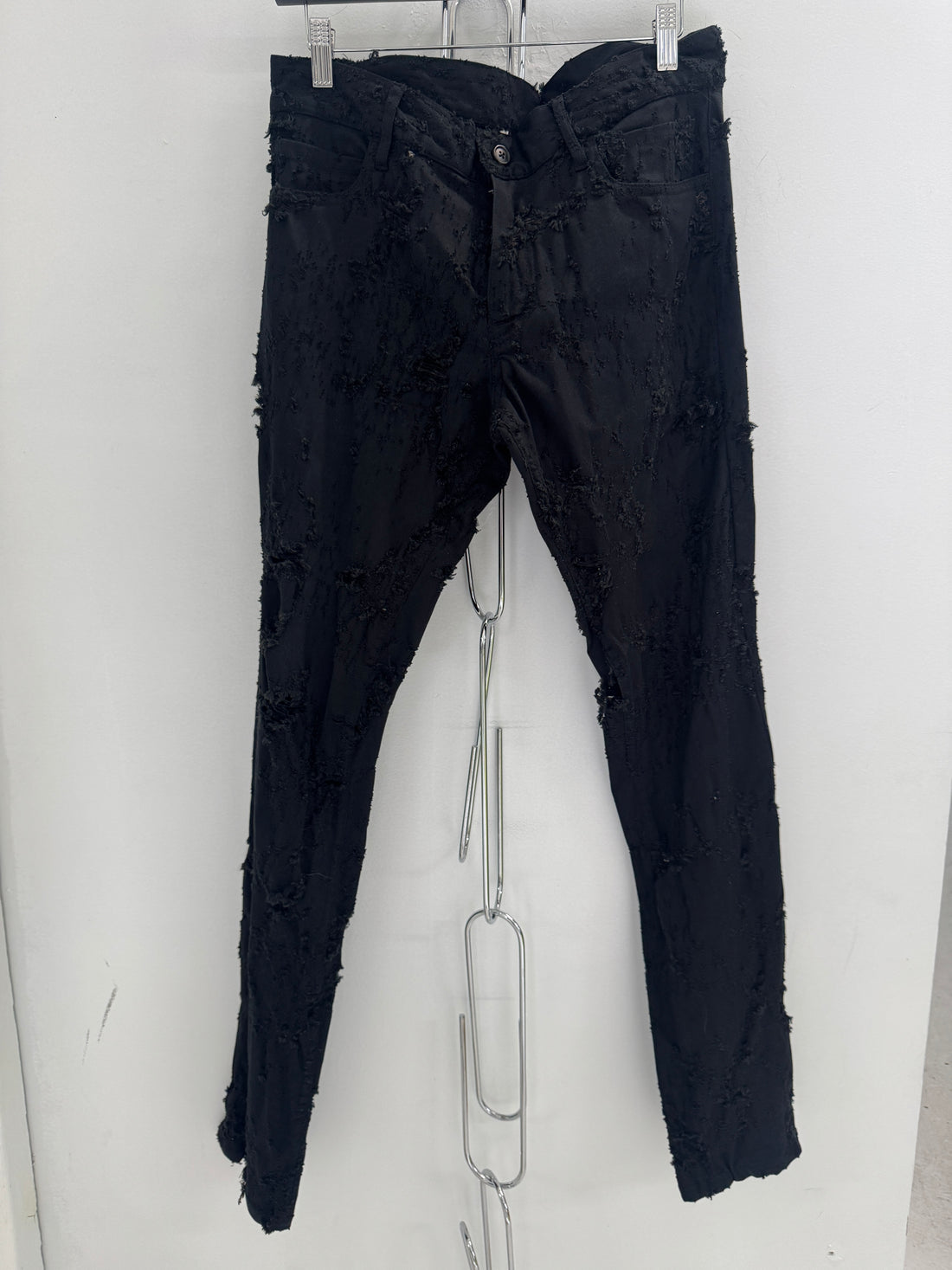 ANN DEMEULEMEESTER DISTRESSED DENIM