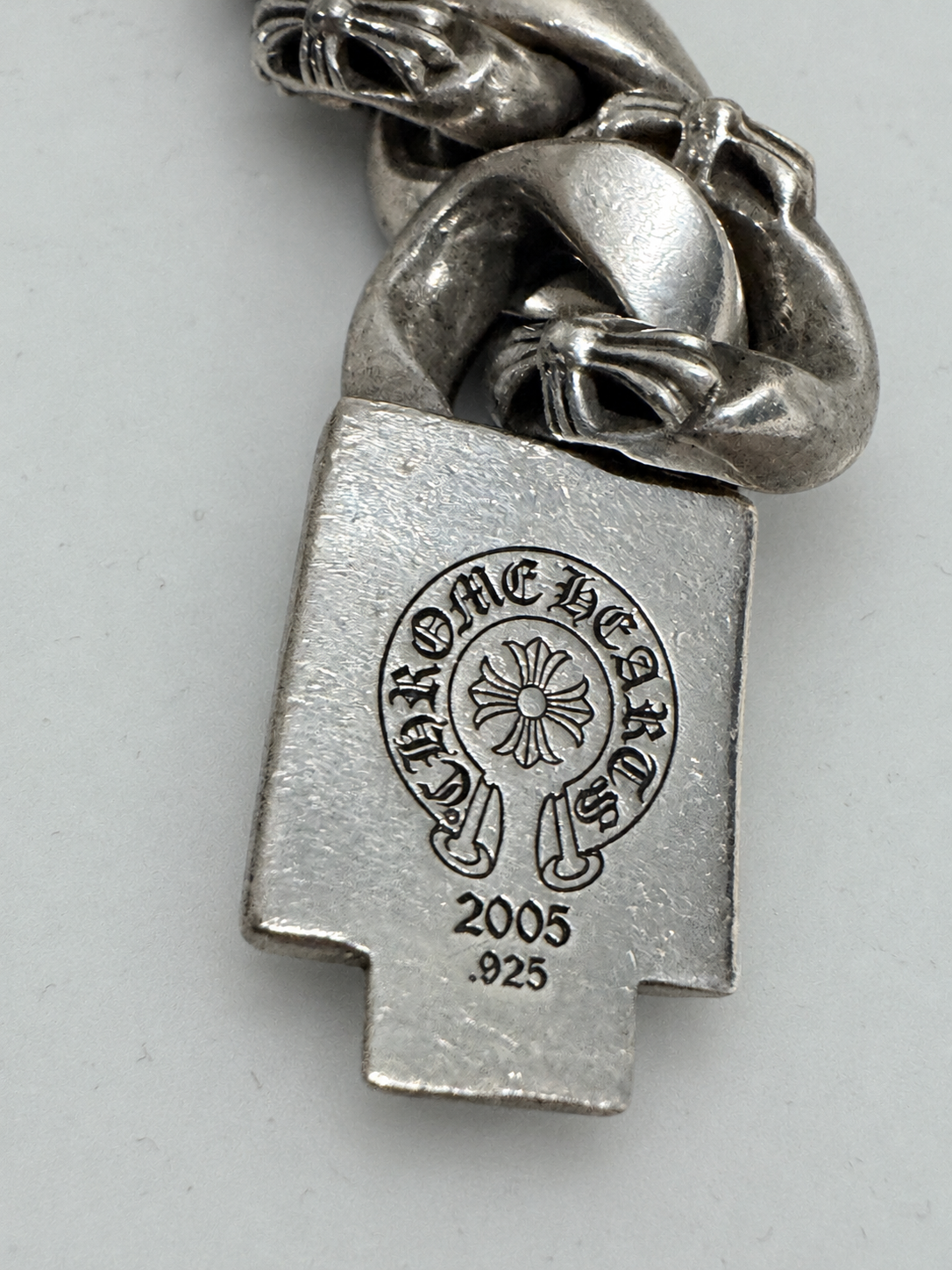 CHROME HEARTS XL FANCY LINK PLUS CROSS BRACELET 8 INCH