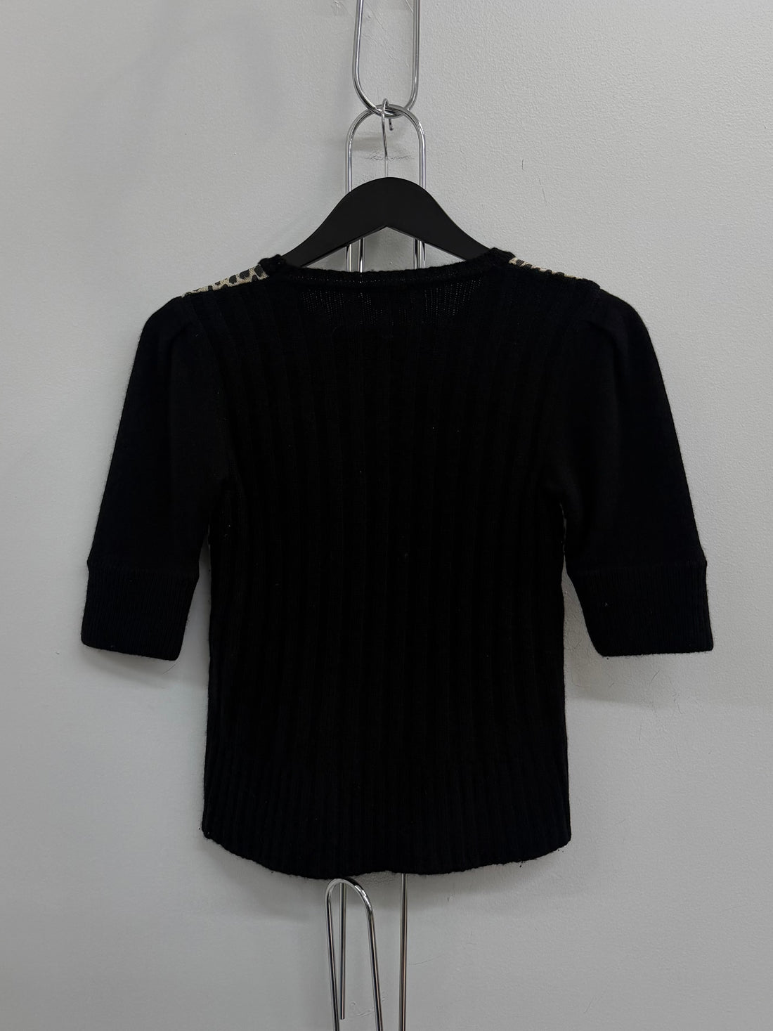 VINTAGE DOLCE & GABBANA LEOPARD CASHMERE S/S SWEATER