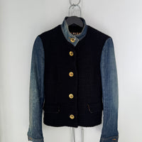 VINTAGE DOLCE & GABBANA TWEED STYLE DENIM JACKET