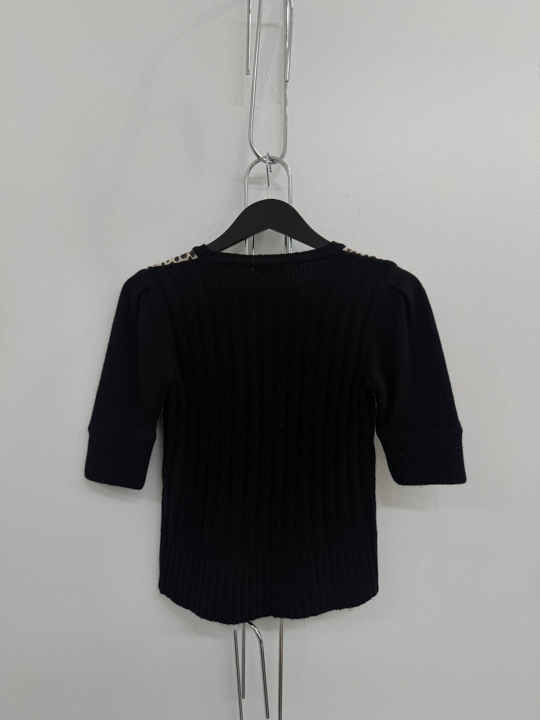 VINTAGE DOLCE & GABBANA LEOPARD CASHMERE S/S SWEATER