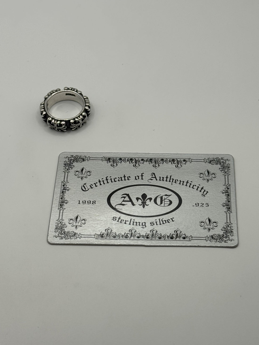 A&G ROCK FLORAL LOGO RING