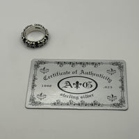 A&G ROCK FLORAL LOGO RING