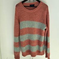 UNDERCOVER FUZZY MOHAIR-BLEND STRIPED SWEATER