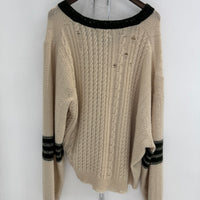 ENFANTS RICHES DEPRIMES ASYMMETRICAL VARSITY SWEATER
