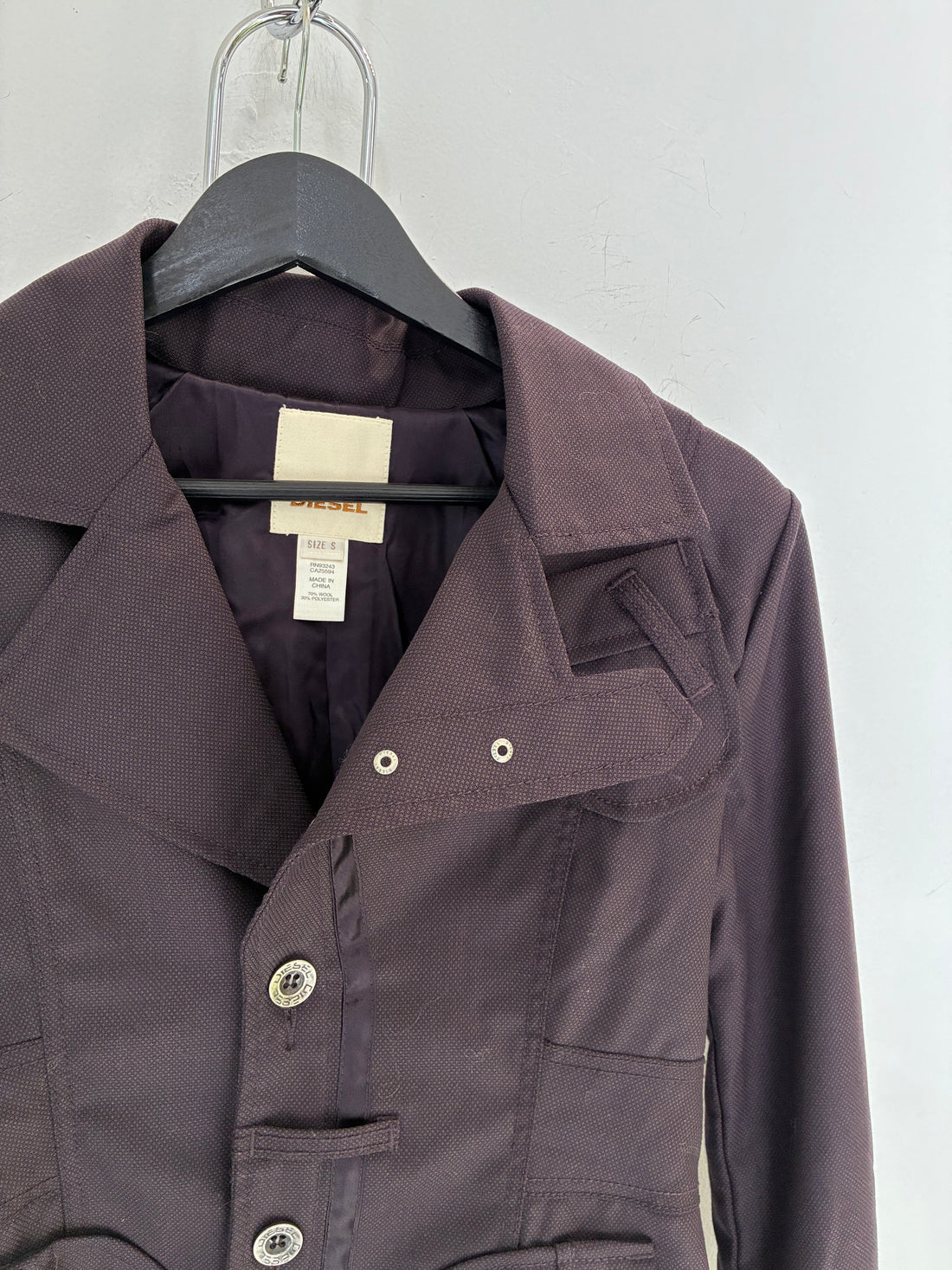 DIESEL WOOL BLEND UTILITY JACKET