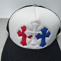 CHROME HEARTS USA TRIPLE CROSS TRUCKER HAT
