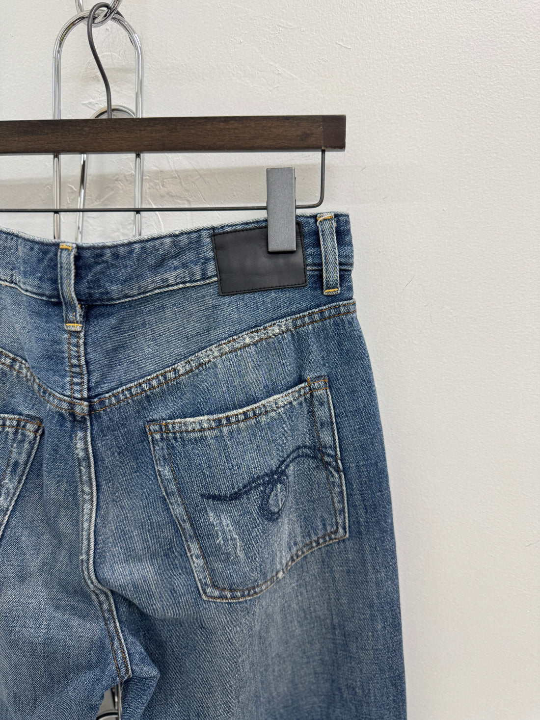 WOMENS R13 LIGHT WASH DENIM JEANS