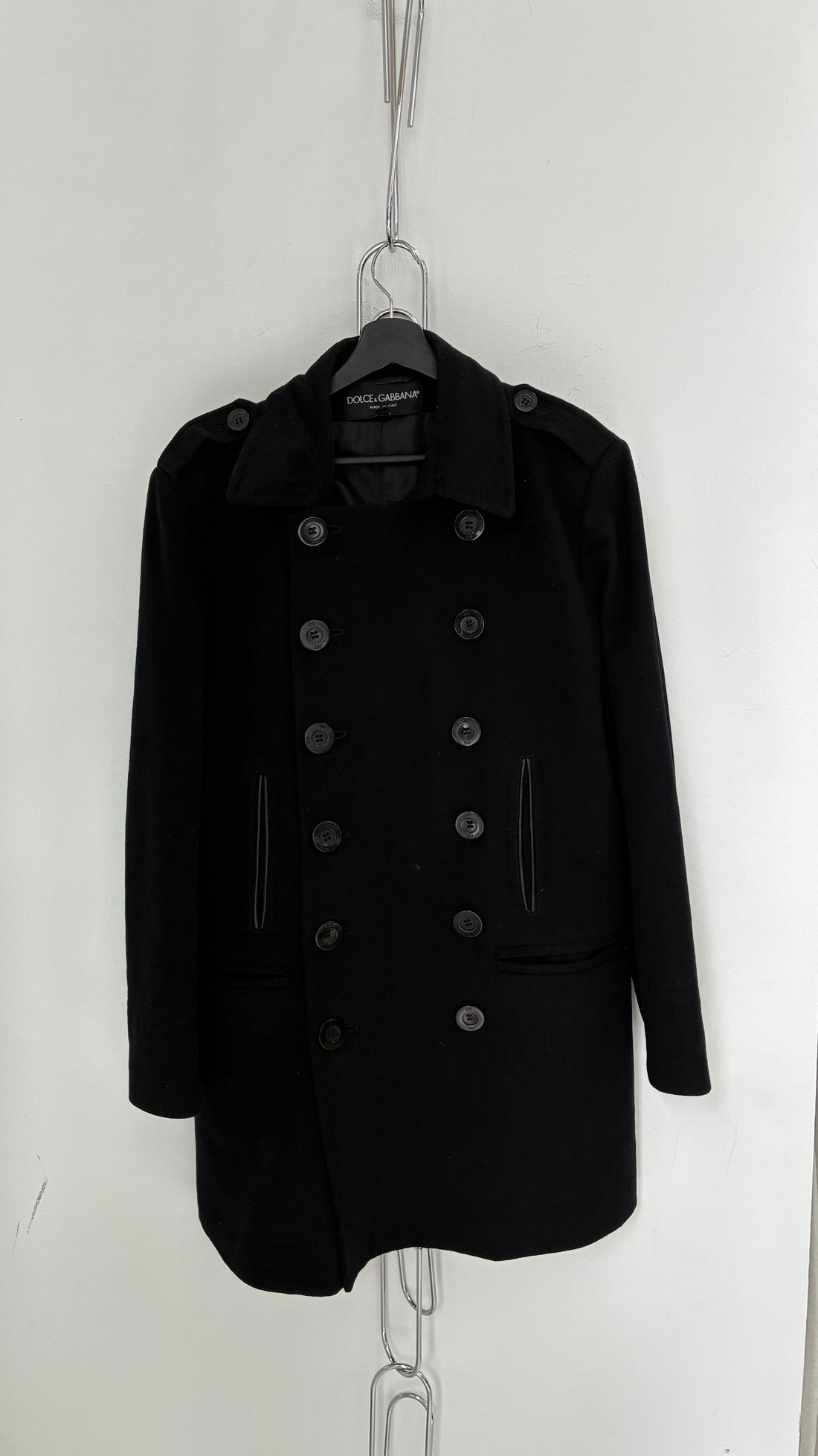 DOLCE & GABBANA DOUBLE BREASTED WOOL COAT
