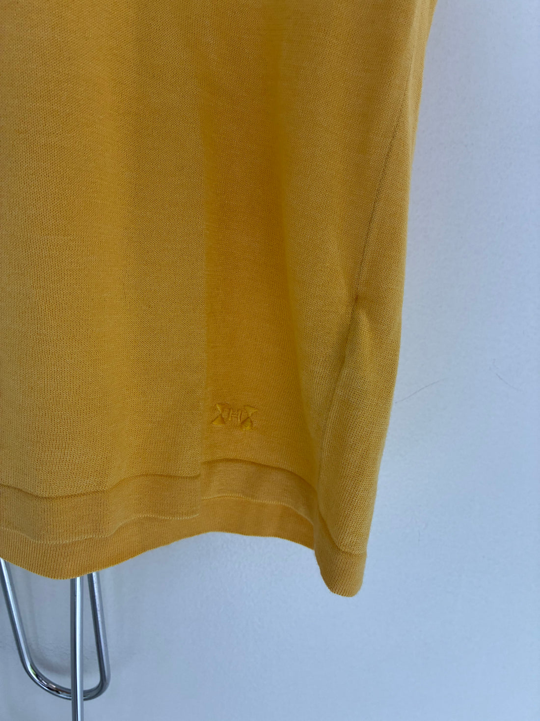 HERMES VINTAGE YELLOW COTTON/SILK S/S TOP