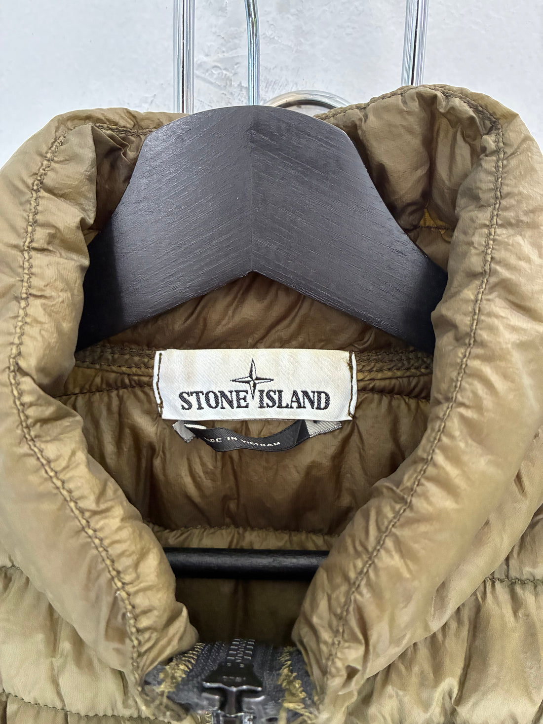STONE ISLAND GREEN PUFFER JACKET