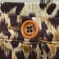 VINTAGE DOLCE & GABBANA LEOPARD PRINT PENCIL SKIRT