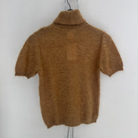 90S CELINE BEIGE MOHAIR BRUSHED TURTLE NECK